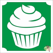 Mk Kreatív Stúdió 5x5 cm-es Csillámtetoválás sablon - Muffin 65 csillámtetoválás
