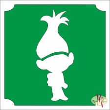 Mk Kreatív Stúdió 5x5 cm-es Csillámtetoválás sablon - Troll 51 csillámtetoválás