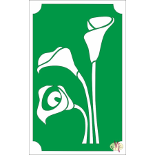 Mk Kreatív Stúdió 8x5 cm-es Csillámtetoválás sablon -Kála virág 99 csillámtetoválás