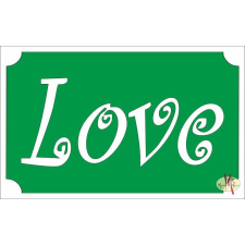 Mk Kreatív Stúdió 8x5 cm-es Csillámtetoválás sablon - Love 4 csillámtetoválás