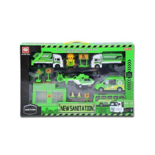 MK Toys Hulladékszállító járműszett 5db-os autópálya és játékautó