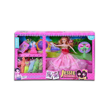 MK Toys Jessie divatbaba 6 extra ruhával és bőrönddel baba