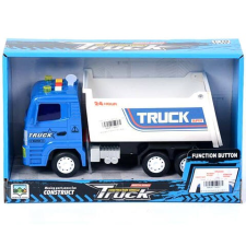 MK Toys Kék billencs teherautó fénnyel autópálya és játékautó