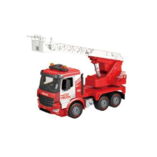 MK Toys Power Truck Tűzoltó teherautó emelőkosárral, fénnyel és hanggal 40cm autópálya és játékautó