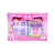 MK Toys Rózsaszín családi villa bútorokkal és baba családdal