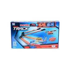 MK Toys Speed Track 22db-os versenypálya szett kereszteződéssel és 2db hátrahúzható kisautóval 1/64 autópálya és játékautó