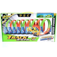 MK Toys Track Racing szuper hurok versenypálya két hátrahúzós kisautóval autópálya és játékautó