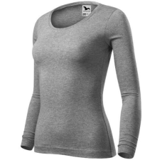 mlf_1691216 Fit-T LS póló női sötétszürke melírozott XL női felső