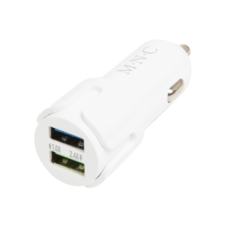 MNC 54931Wh Szivargyújtó adapter 2 x USB aljzattal, fehér autós kellék