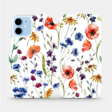 Mobiwear Apple iPhone 12 Mini flip tok - MP04S, mezei virágok tok és táska