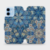 Mobiwear Flip case for Apple iPhone 12 mini - V108P Blue mandala flowers (5903516372911)