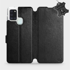 Mobiwear Flip case for Samsung Galaxy A21S - Black - Leather - Black Leather (5903516287338) tok és táska