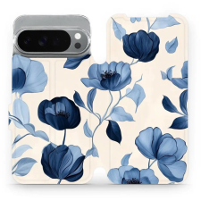 Mobiwear Flip Google Pixel 10 Pro XL kék virágok tok (5907861263337) tok és táska