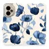 Mobiwear Flip Honor 400 kék virágok tok