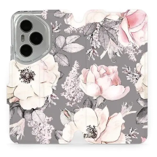 Mobiwear Flip Honor 400 Pro virágok tok tok és táska