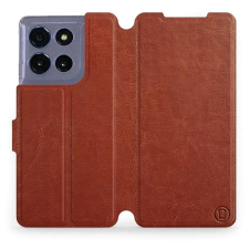 Mobiwear flip knížkové pro Motorola Moto G86 5G - Hnědé tok és táska