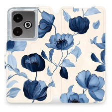 Mobiwear Flip knížkové pro Realme GT 7 - Modré květy tok és táska