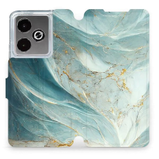 Mobiwear Flip knížkové pro Realme GT 7T - Zelenkavý mramor tok és táska