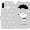 Mobiwear Flip mobile phone case Huawei P30 Lite - MH08P Bear and penguin - always with you (5903226897933)