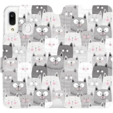 Mobiwear Flip mobile phone case Samsung Galaxy A40 - M099P Cats (5903226863396) tok és táska