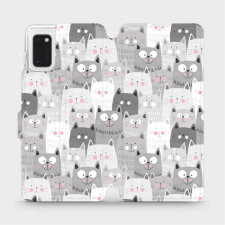 Mobiwear Flip mobile phone case Samsung Galaxy A41 - M099P Cats (5903516173211) tok és táska