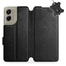 Mobiwear Flip Motorola Edge 70 fekete bőrtok tok és táska