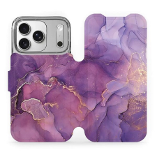 Mobiwear Flip pouzdro pro Apple iPhone 17 Pro fialový mramor tok és táska