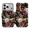 Mobiwear Flip pouzdro pro Apple iPhone 17 Pro zlatavé kvítky