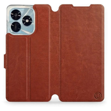 Mobiwear Flip pouzdro pro Honor X5c Plus hnědé a šedé tok és táska