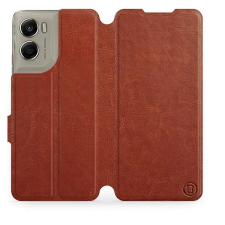 Mobiwear Flip pouzdro pro Motorola Edge 70 hnědé a šedé tok és táska