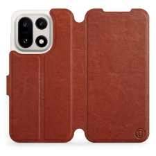 Mobiwear Flip pouzdro pro OnePlus 15 hnědé a šedé tok és táska