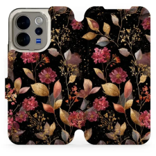 Mobiwear Flip pouzdro pro Vivo V70 - V171S zlatavé lístky tok és táska