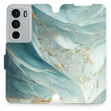 Mobiwear Flip Realme C71 zöldes márvány tok tok és táska