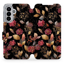 Mobiwear Flip Samsung Galaxy A17 / A17 5G aranyszínű levelek tok (5907861678698) tok és táska