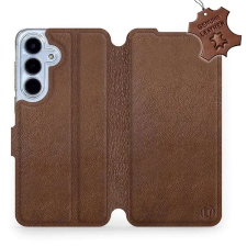 Mobiwear Flip Samsung Galaxy S25 FE barna bőrtok tok és táska