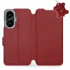 Mobiwear Flip Xiaomi Poco F7 sötétpiros bőrtok