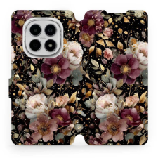 Mobiwear Flip Xiaomi Redmi Note 15 4G aranyszínű virágok tok (5907861829960) tok és táska