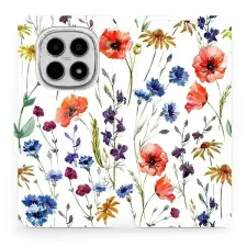 Mobiwear Flip Xiaomi Redmi Note 15 4G virágok tok tok és táska