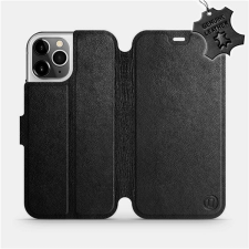 Mobiwear Flipové pouzdro na mobil Apple iPhone 12 Pro - Černé - kožené - Black Leather tok és táska