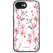Mobiwear Glossy Apple iPhone 16e fényes tok - virágok tok és táska