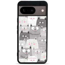 Mobiwear Glossy Google Pixel 8 cicák fényes tok tok és táska