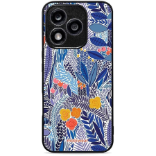 Mobiwear Glossy Honor 400 Lite fényes tok - kék virágos tok és táska