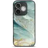 Mobiwear Glossy Honor 600 Lite fényes tok - G022G, zöldes márvány