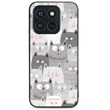 Mobiwear Glossy Honor X8c fényes tok - macskák (5906511910980) tok és táska