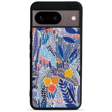 Mobiwear Glossy lesklý pro Google Pixel 8 - Modrá květena tok és táska