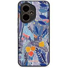 Mobiwear Glossy lesklý pro Honor 400 - Modrá květena tok és táska