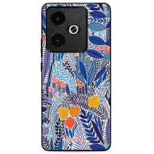 Mobiwear Glossy lesklý pro Realme GT 7T - Modrá květena tok és táska