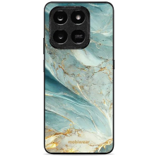 Mobiwear Glossy lesklé pouzdro na Honor X7d zelenkavý mramor tok és táska