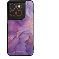 Mobiwear Glossy lesklé pouzdro na Motorola Edge 70 fialový mramor tok és táska