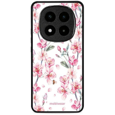 Mobiwear Glossy Poco X7 fényes tok - virágok tok és táska